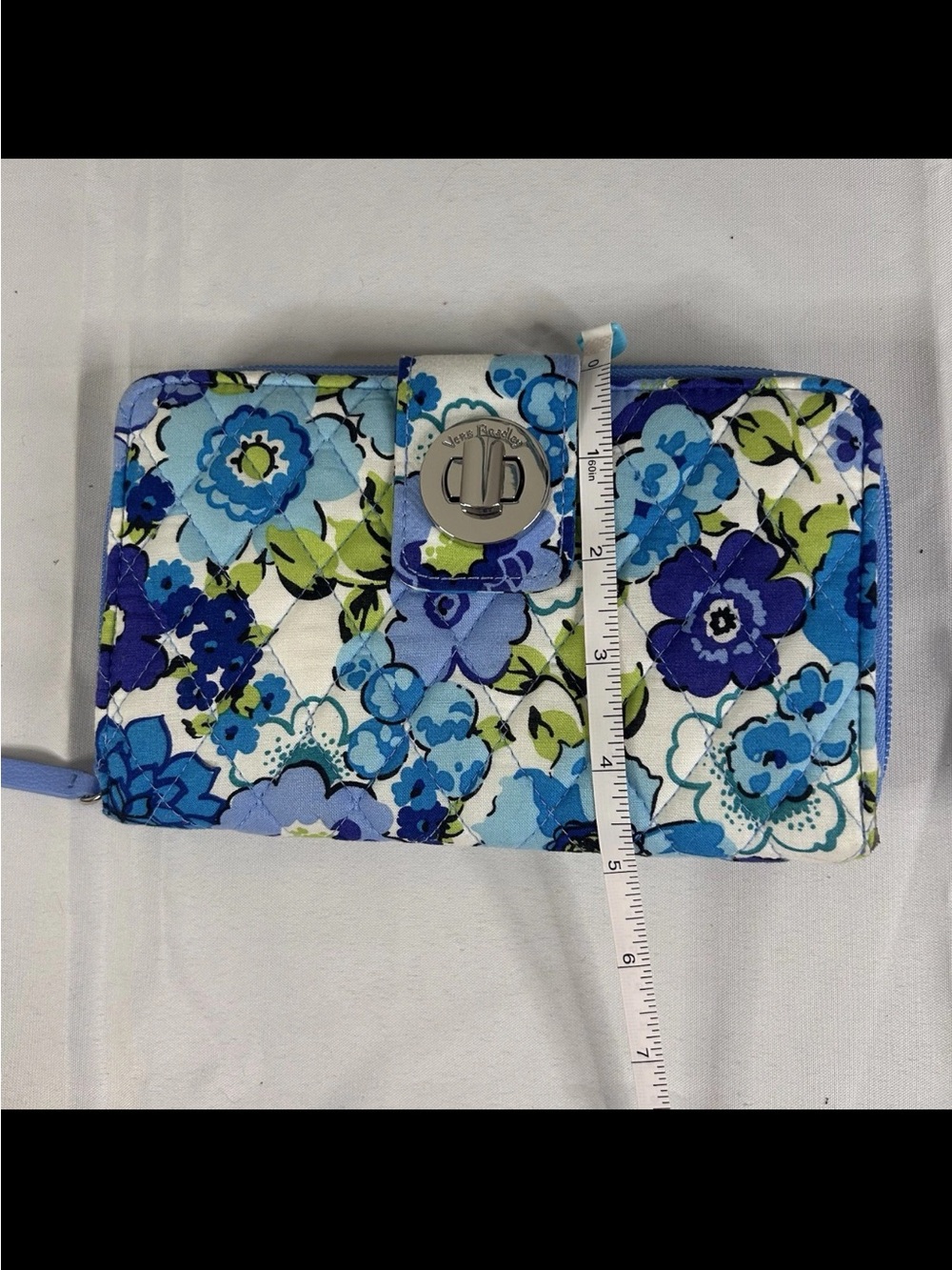 Vera Bradley Floral Blue Crossbody Shoulder Bag and Wallet Set - Picture 11 of 14